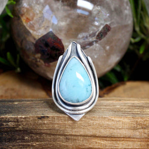 Warrior Ring // Larimar - Size 6 - Acid Queen Jewelry