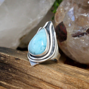 Warrior Ring // Larimar - Size 6 - Acid Queen Jewelry