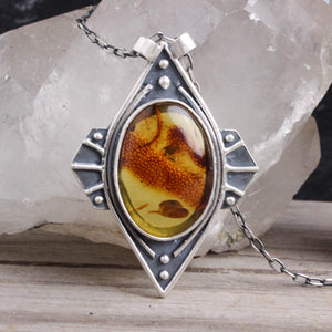 Voyager Moon Necklace //  Amber
