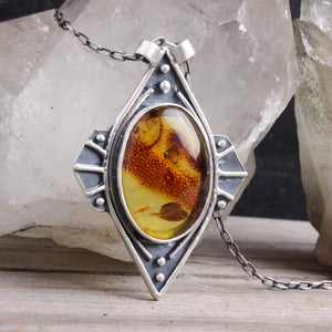 Voyager Moon Necklace //  Amber