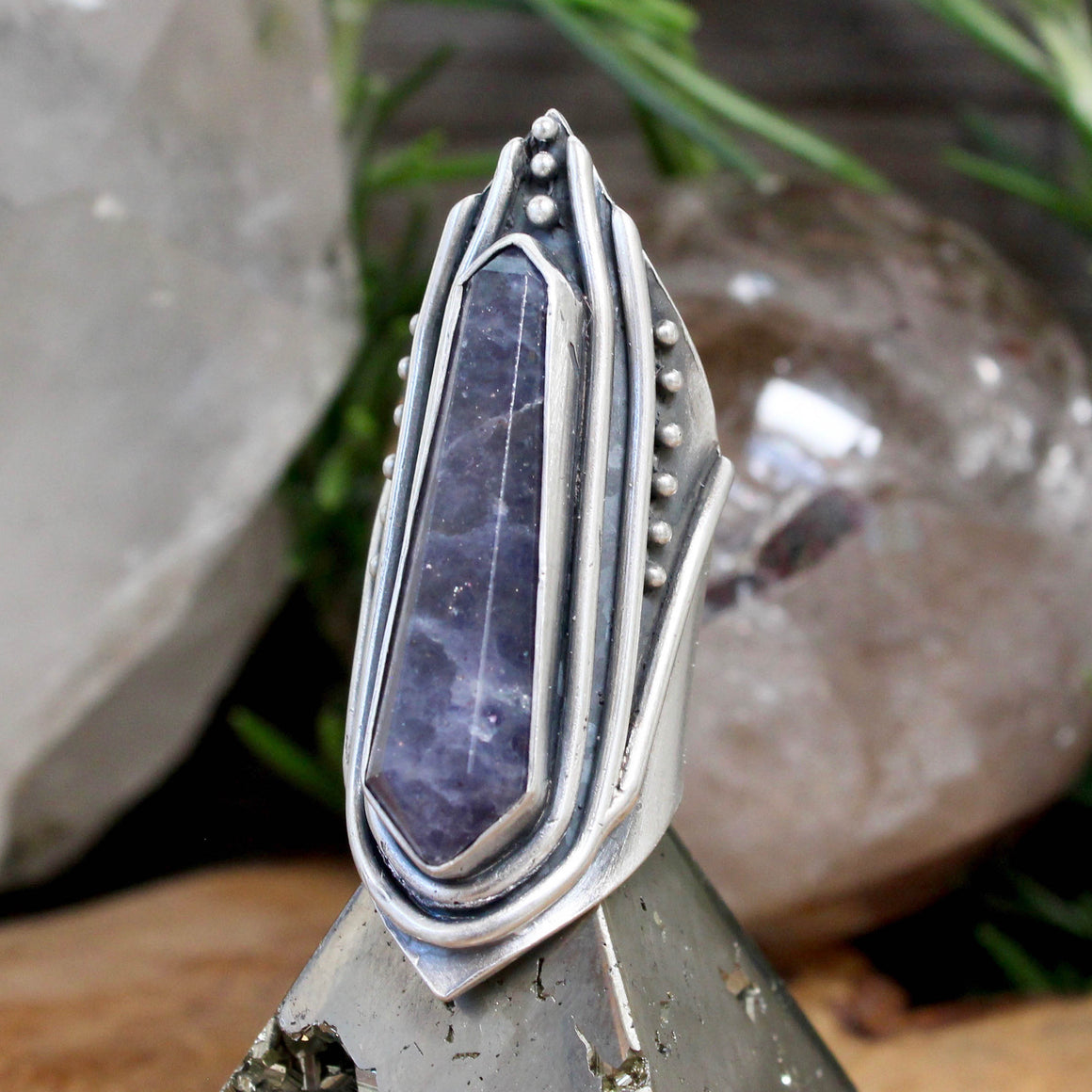Amplifier Ring // Iolite - Size 6 - Acid Queen Jewelry