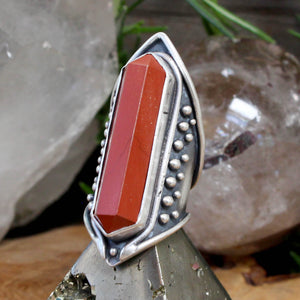 Amplifier Ring // Red Jasper - Size 8 - Acid Queen Jewelry