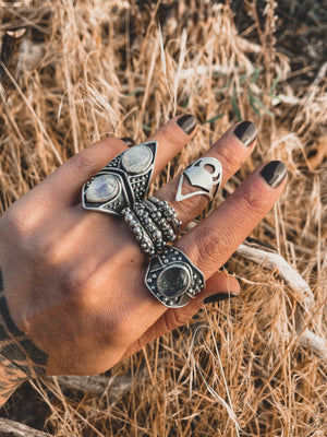 *LAST CHANCE* Helmet of the Bird Ring // Sterling Silver