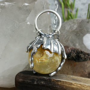 Sorceress Crystal Ball Necklace // Golden Healer