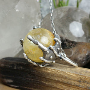 Sorceress Crystal Ball Necklace // Golden Healer