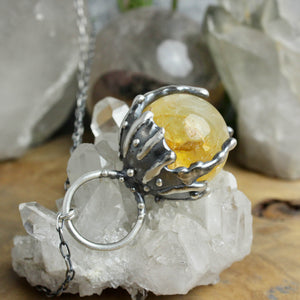 Sorceress Crystal Ball Necklace // Golden Healer