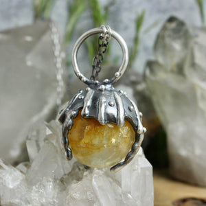 Sorceress Crystal Ball Necklace // Golden Healer
