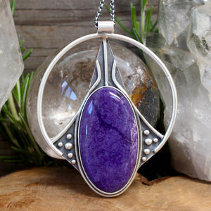 Conjurer Necklace // Charoite - Acid Queen Jewelry