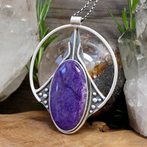 Conjurer Necklace // Charoite - Acid Queen Jewelry
