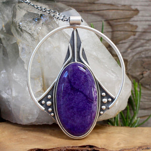 Conjurer Necklace // Charoite - Acid Queen Jewelry