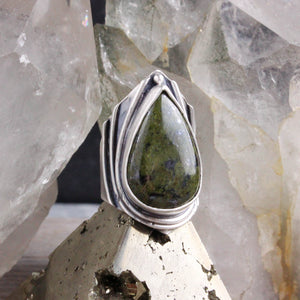 Warrior Ring // Green Serpentine - Size 6