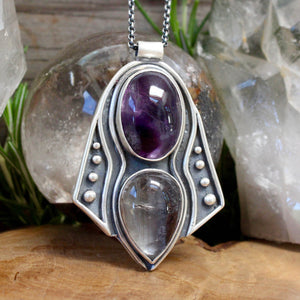 Voyager Necklace // Amethyst and Hematoid Quartz - Acid Queen Jewelry