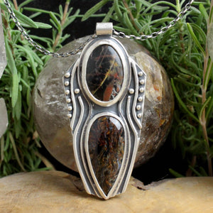 Voyager Necklace // Double Pietersite