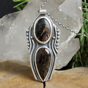 Voyager Necklace // Double Pietersite