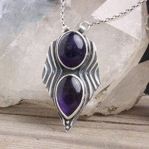 Voyager Necklace //  Double Amethyst