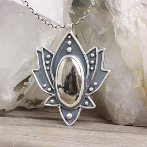 Lakshmi's Lotus Necklace  //  Pyrite