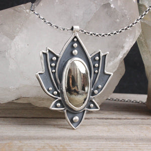 Lakshmi's Lotus Necklace  //  Pyrite