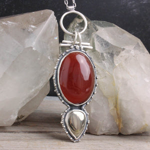 Loke Necklace // Carnelian + Pyrite
