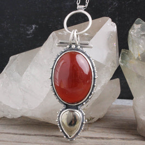 Loke Necklace // Carnelian + Pyrite