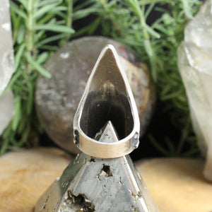 Warrior Shield Ring // Tourmalated Quartz - Size 7