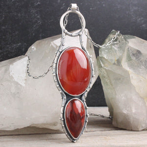 Loke Necklace // Carnelian + Red jasper
