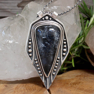 Voyager Necklace // Quartz + Manganese - Acid Queen Jewelry