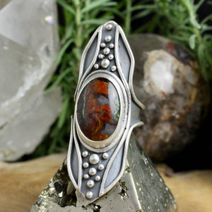 Warrior Shield Ring //  Red Jasper - Size 10
