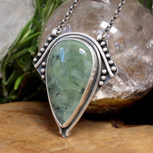Voyager Necklace // Prehnite - Acid Queen Jewelry