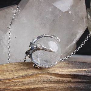 Sorceress Crystal Ball Necklace // Quartz