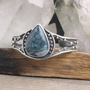 Warrior Laced Cuff // Moss Agate