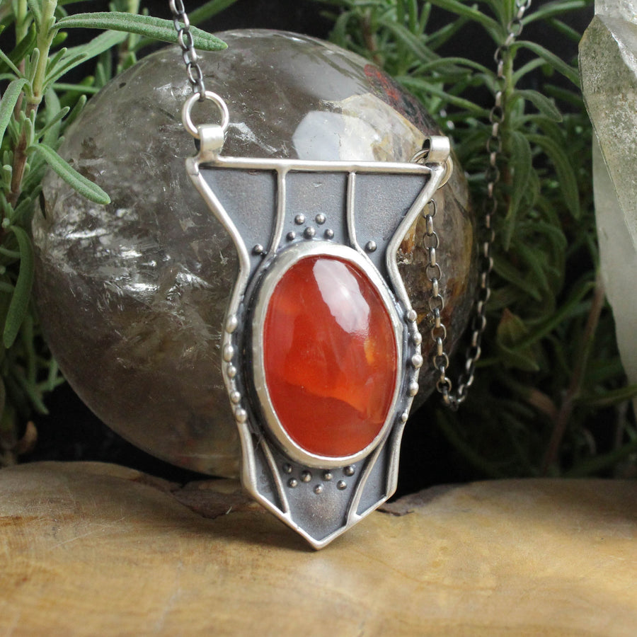 Crux Pendant // Carnelian