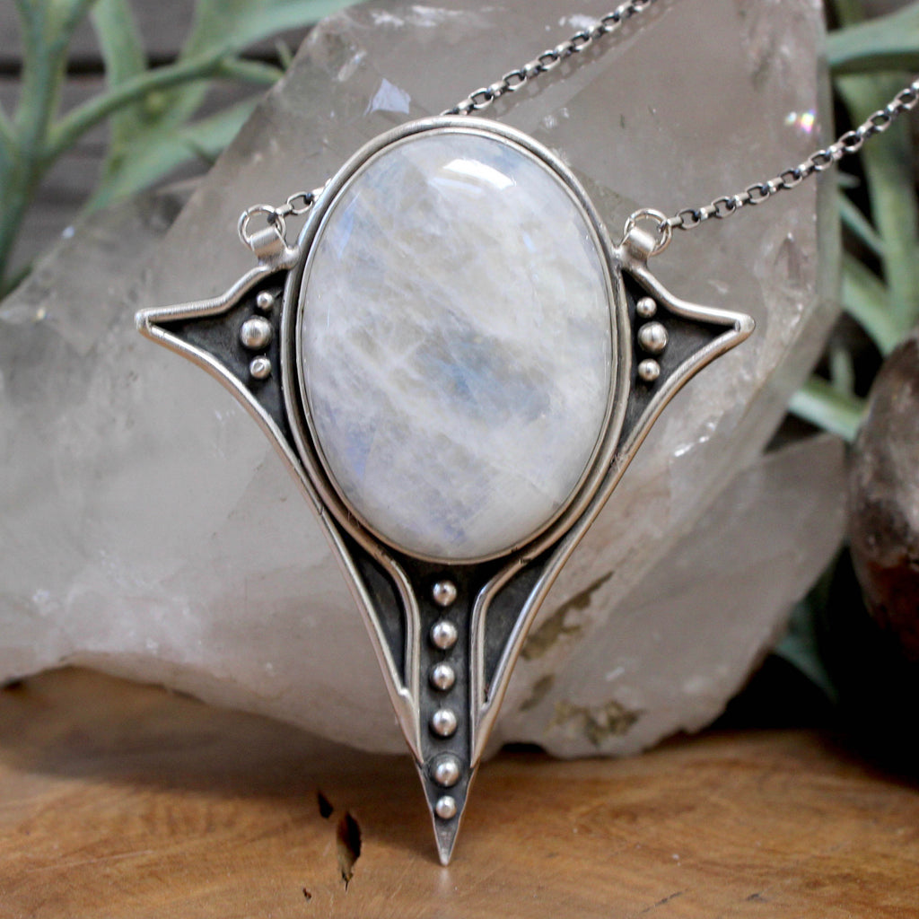 Voyager Necklace // Moonstone - Acid Queen Jewelry
