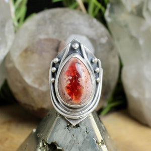 Warrior Ring // Mexican Fire Opal - Size 5.5