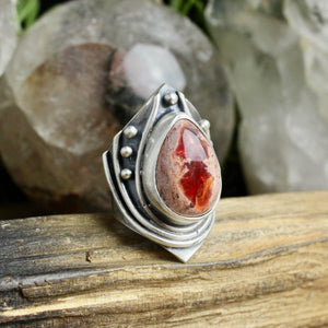Warrior Ring // Mexican Fire Opal - Size 5.5
