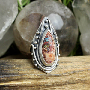 Warrior Ring // Mexican Fire Opal - Size 6