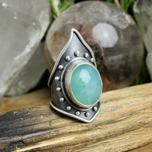 Warrior Ring // Chrysopase - Size 8.5
