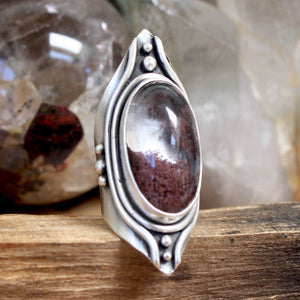 Warrior Shield Ring // Lodolite - Size 6 - Acid Queen Jewelry