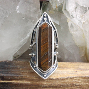 Amplifier Cut-Out-Ring // Tiger's Eye - Size 9