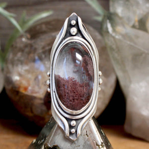 Warrior Shield Ring // Lodolite - Size 6 - Acid Queen Jewelry