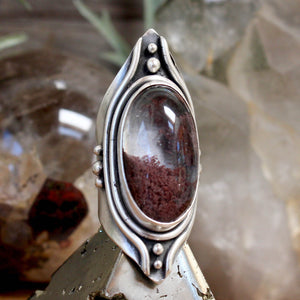 Warrior Shield Ring // Lodolite - Size 6 - Acid Queen Jewelry