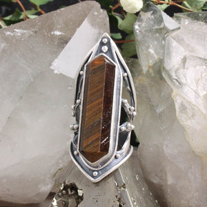 Amplifier Cut-Out-Ring // Tiger's Eye - Size 9