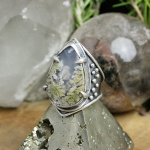 Warrior Ring // Moss Agate - Size 10.25