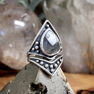 Sarek Ring // Dendritic Agate - Size 10.25 - Acid Queen Jewelry