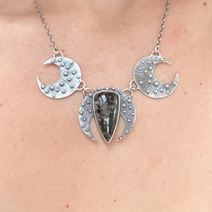 Seeker Necklace  // Green Tourmalated Quartz