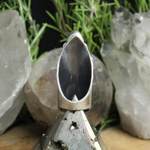 Warrior Shield Ring // Double Rose Quartz- Size 5.5