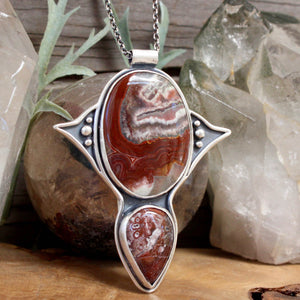 Voyager Necklace // Double Agate - Acid Queen Jewelry