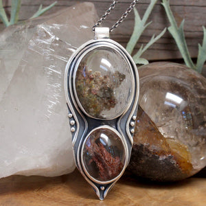 Voyager Necklace // Double Lodolite - Acid Queen Jewelry