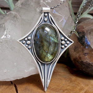 Voyager Necklace // Labradorite - Acid Queen Jewelry