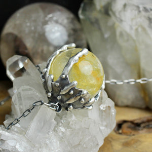 Sorceress Crystal Ball Necklace // Golden Healer