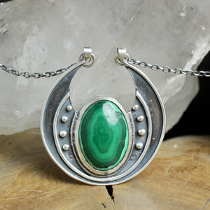 Moon Voyager Necklace // Malachite